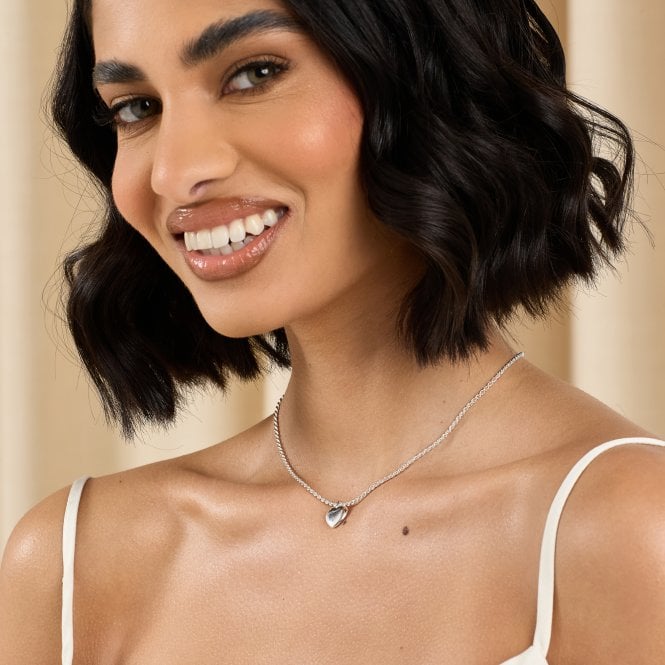 Jon Richard Simply Silver Sterling Silver 925 Polished Heart Necklace