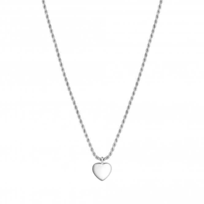 jon richard Simply Silver Sterling Silver 925 Polished Heart Necklace