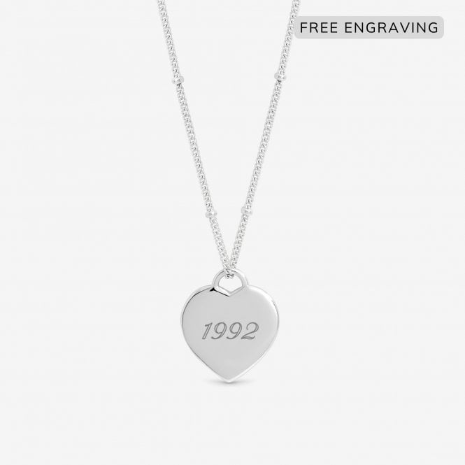 jon richard Simply Silver Sterling Silver 925 Polished Heart Pendant