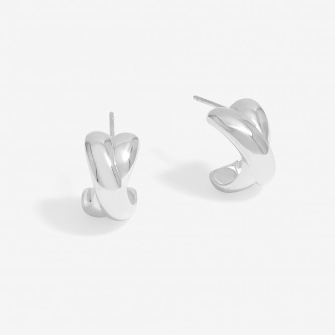 jon richard Simply Silver Sterling Silver 925 Polished Kiss Hoop Earrings