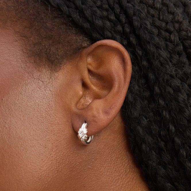 Jon Richard Simply Silver Sterling Silver 925 Polished Knot Hoop Earrings