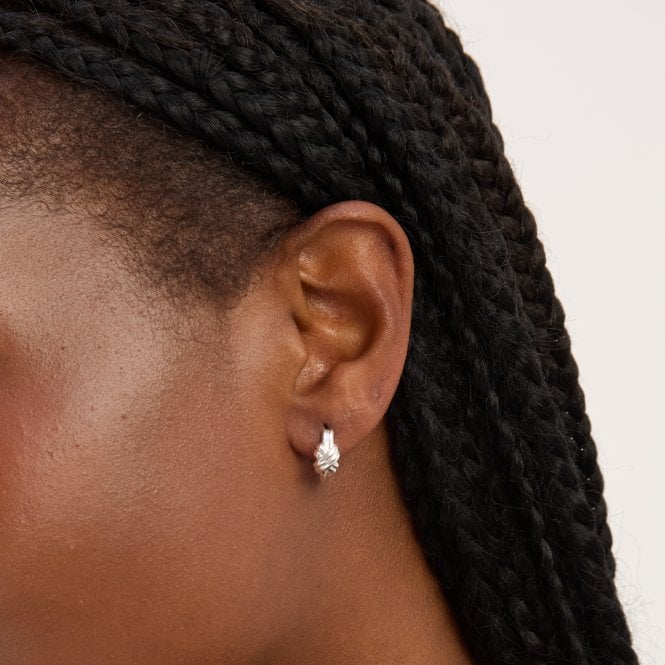 Jon Richard Simply Silver Sterling Silver 925 Polished Knot Hoop Earrings