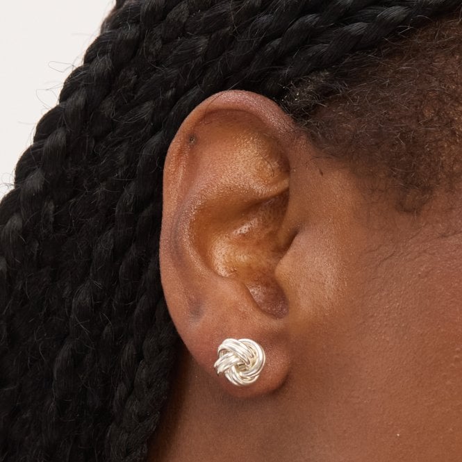 Jon Richard Simply Silver Sterling Silver 925 Polished Knot Stud Earrings