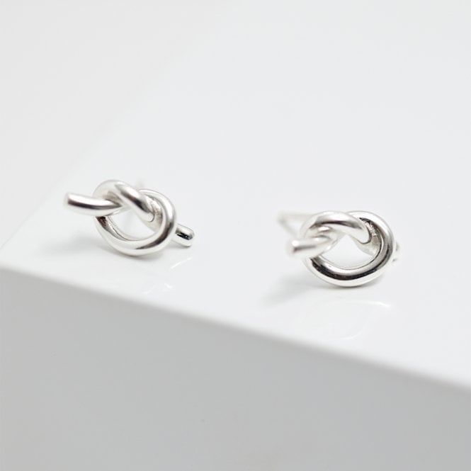 Jon Richard Simply Silver Sterling Silver 925 Polished Knotted Stud Earrings