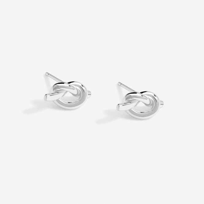 jon richard Simply Silver Sterling Silver 925 Polished Knotted Stud Earrings