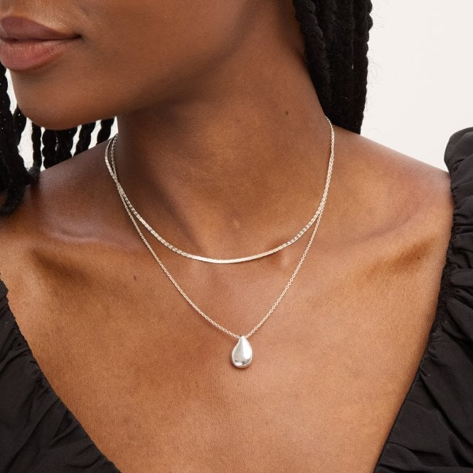 Jon Richard Simply Silver Sterling Silver 925 Polished Large Nugget Thread Through Pendant