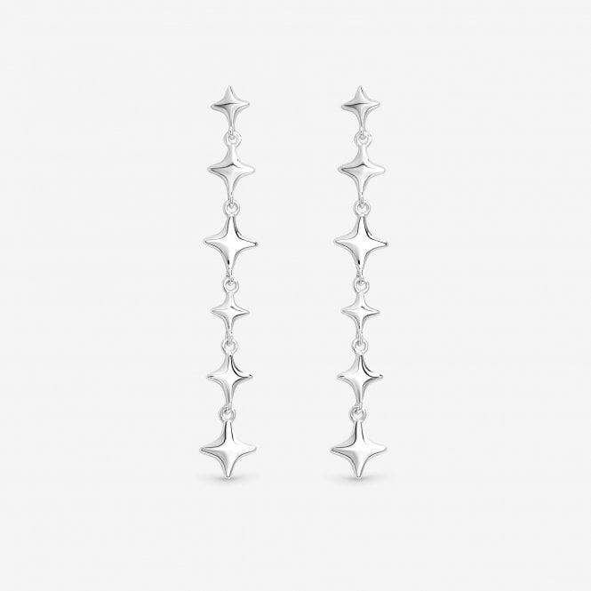 jon richard Simply Silver Sterling Silver 925 Polished Long Celestial Drop Earrings