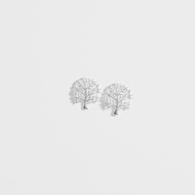 Jon Richard Simply Silver Sterling Silver 925 Polished Meaningful Tree Stud Earrings