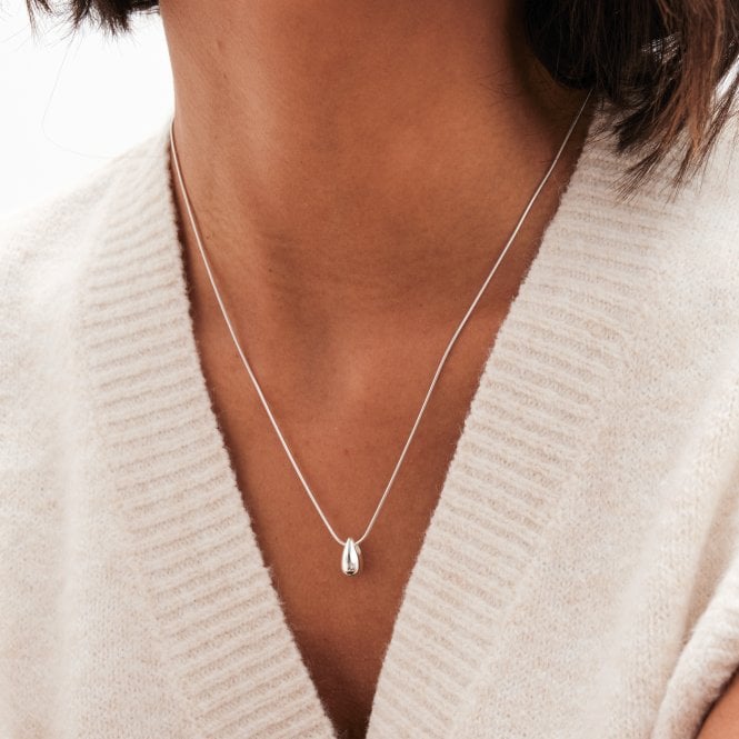 jon richard Simply Silver Sterling Silver 925 Polished Nugget Necklace