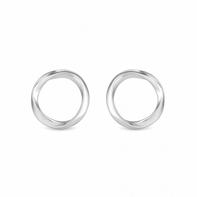 Jon Richard Simply Silver Sterling Silver 925 Polished Open Circle Earrings