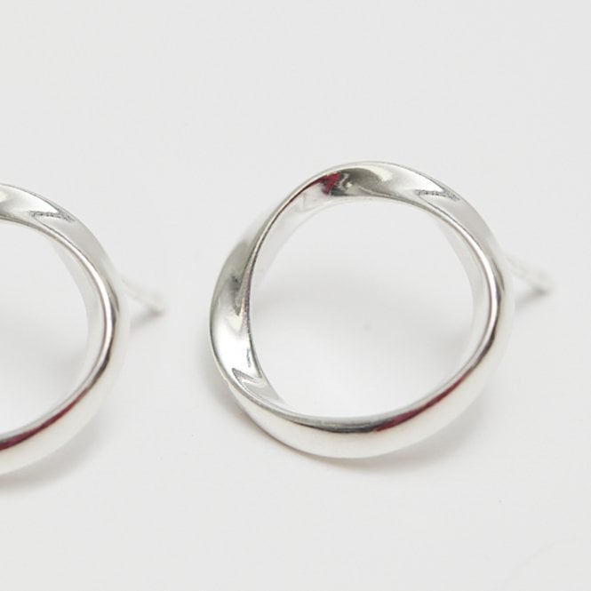 Jon Richard Simply Silver Sterling Silver 925 Polished Open Circle Earrings
