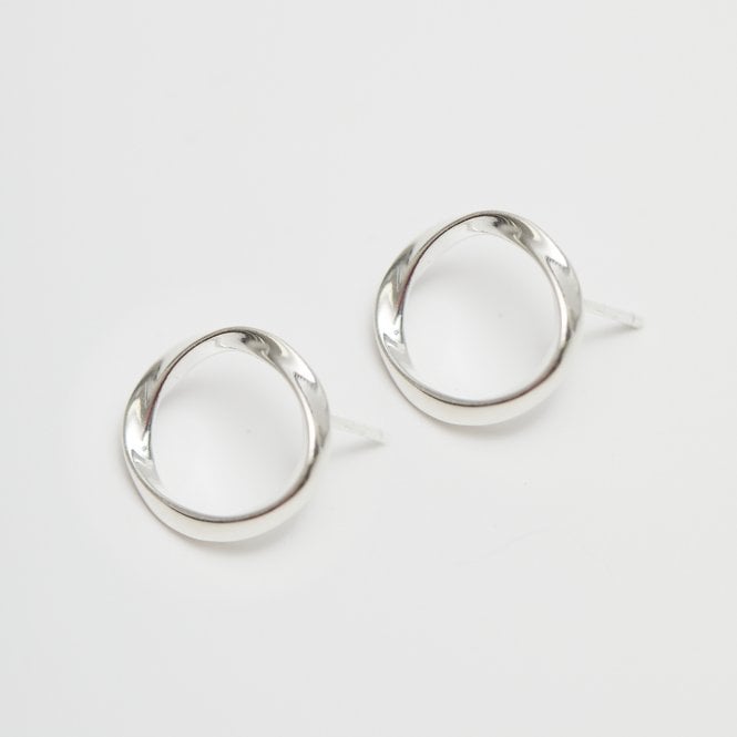 jon richard Simply Silver Sterling Silver 925 Polished Open Circle Earrings