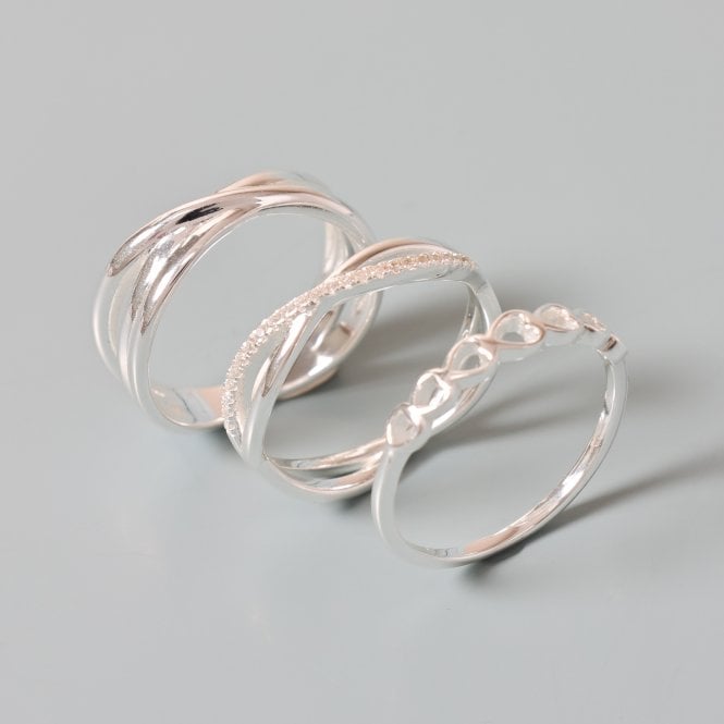 Jon Richard Simply Silver Sterling Silver 925 Polished Open Heart Ring