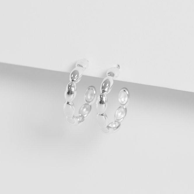 Jon Richard Simply Silver Sterling Silver 925 Polished Pebble Hoop Earrings