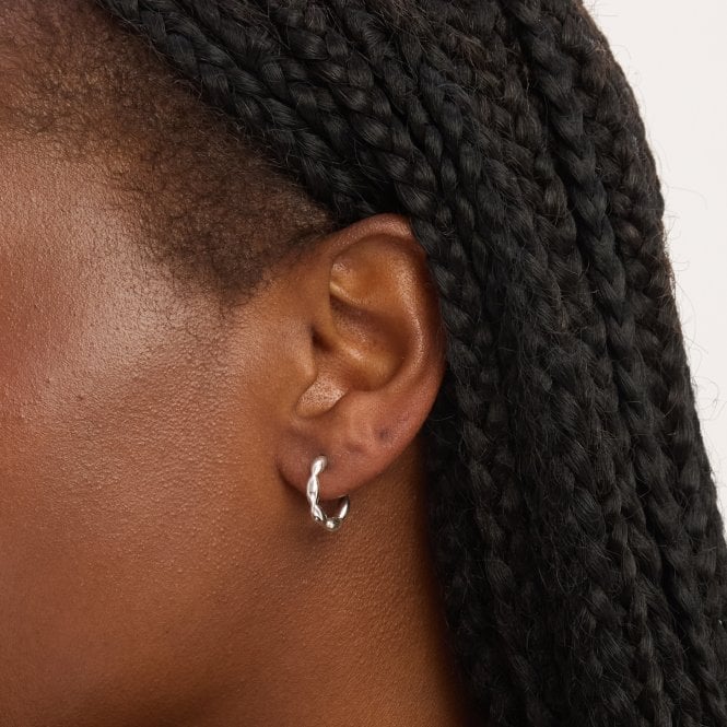 Jon Richard Simply Silver Sterling Silver 925 Polished Pebble Hoop Earrings