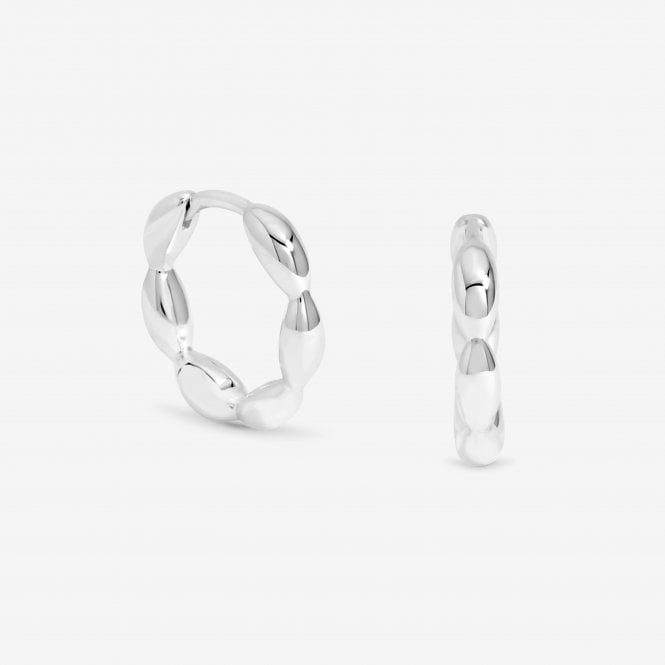 jon richard Simply Silver Sterling Silver 925 Polished Pebble Hoop Earrings