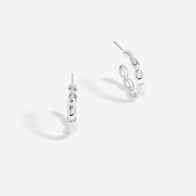 jon richard Simply Silver Sterling Silver 925 Polished Pebble Hoop Earrings