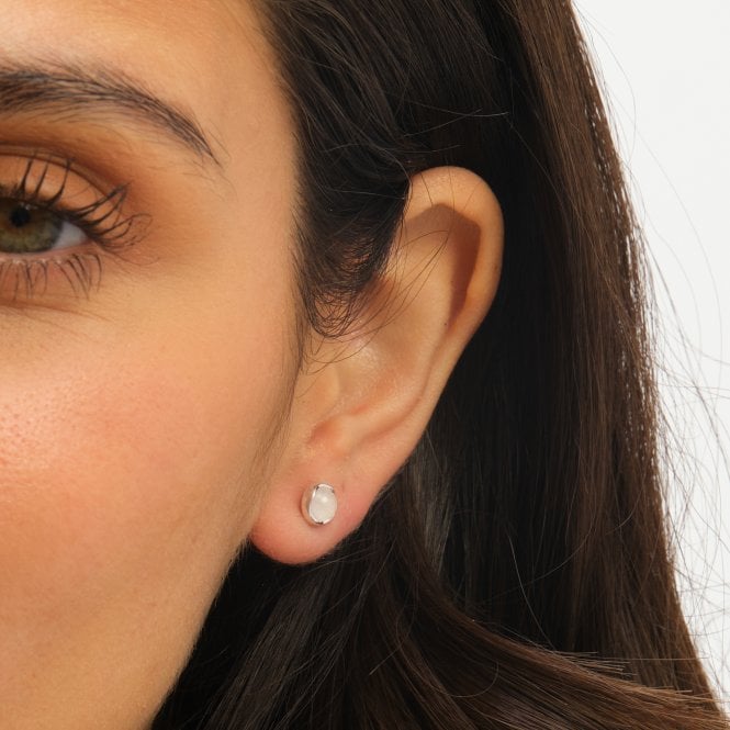 Jon Richard Simply Silver Sterling Silver 925 Polished Rose Stud Earrings