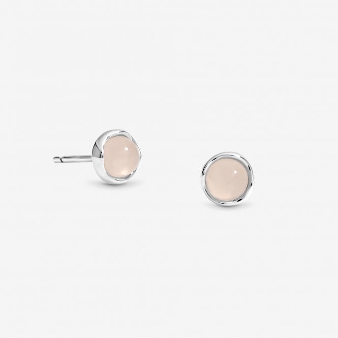 jon richard Simply Silver Sterling Silver 925 Polished Rose Stud Earrings