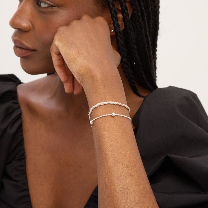 Jon Richard Simply Silver Sterling Silver 925 Polished Station Allway Bracelet