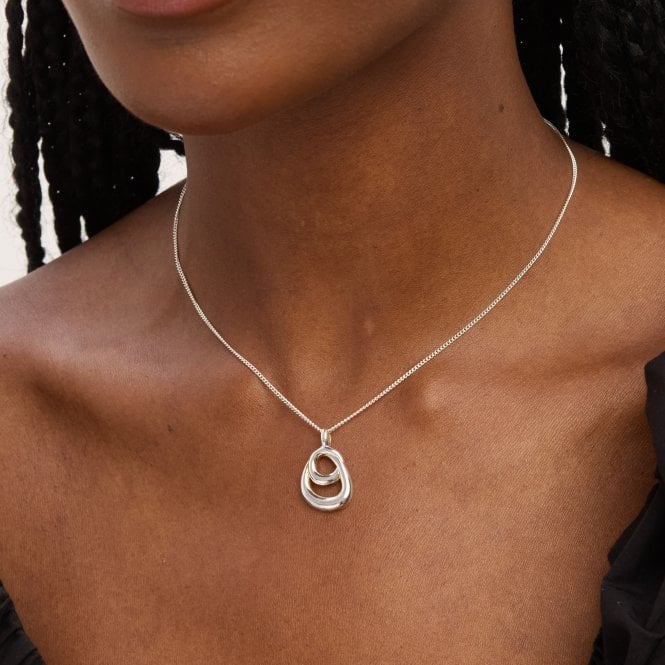 Jon Richard Simply Silver Sterling Silver 925 Polished Swirl Pendant - Gift Pouch