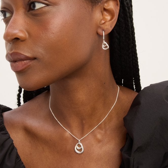 Jon Richard Simply Silver Sterling Silver 925 Polished Swirl Pendant - Gift Pouch