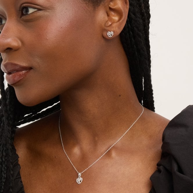 Jon Richard Simply Silver Sterling Silver 925 Polished Tree Of Love Set - Gift Boxed