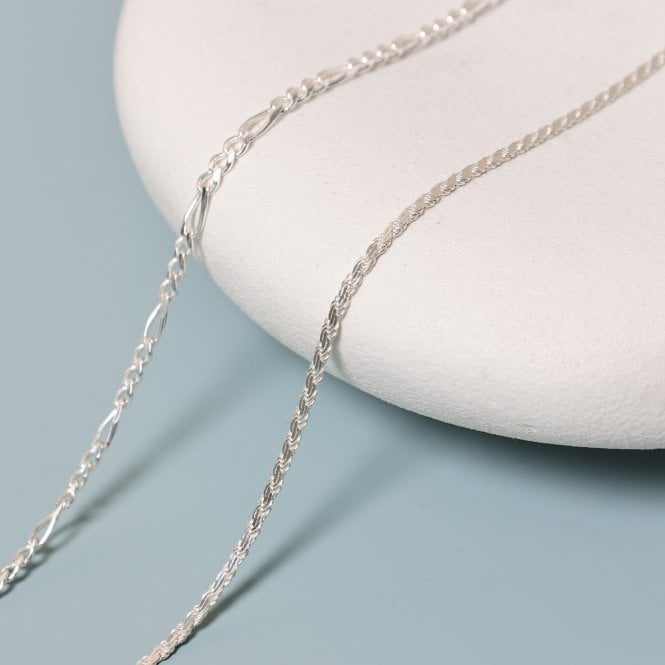 Jon Richard Simply Silver Sterling Silver 925 Polished Twist Chain Necklace - Gift Pouch