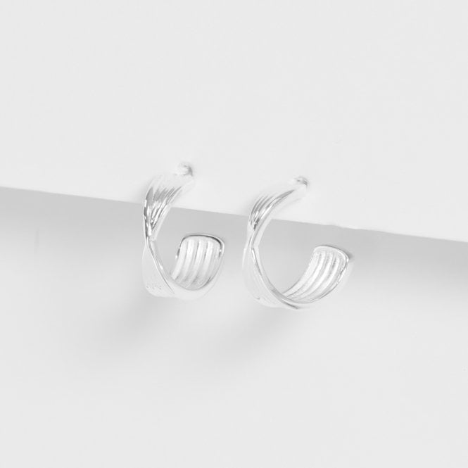 Jon Richard Simply Silver Sterling Silver 925 Polished Twist Hoop Earrings