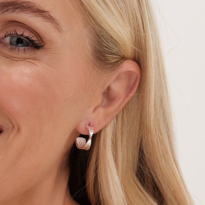 Jon Richard Simply Silver Sterling Silver 925 Polished Twist Hoop Earrings