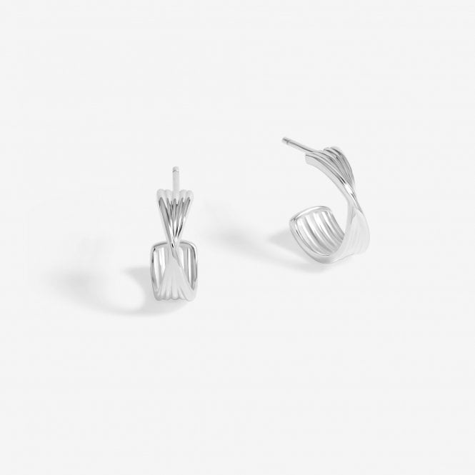 jon richard Simply Silver Sterling Silver 925 Polished Twist Hoop Earrings