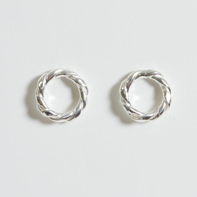 Jon Richard Simply Silver Sterling Silver 925 Polished Twisted Wreath Stud Earrings