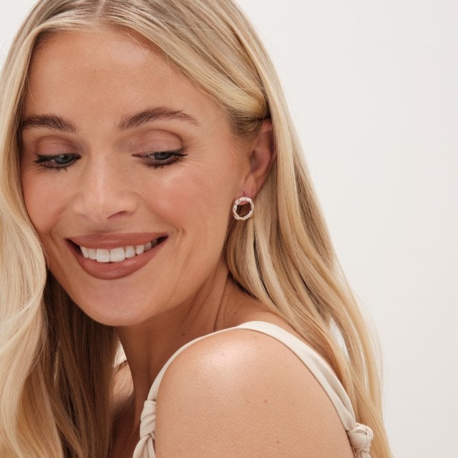 Jon Richard Simply Silver Sterling Silver 925 Polished Twisted Wreath Stud Earrings