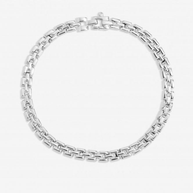 jon richard Simply Silver Sterling Silver 925 Premium Polished Gate Chain Bracelet