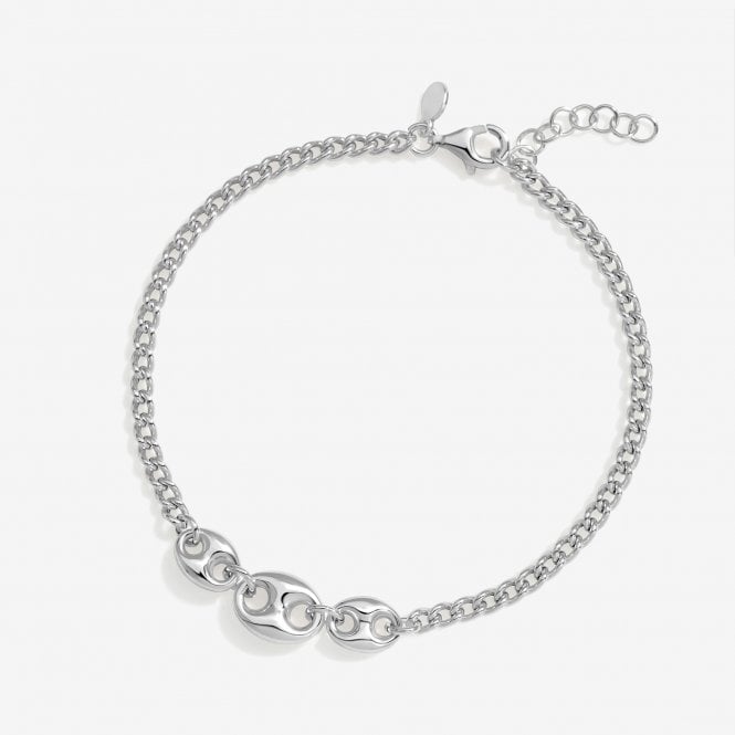 jon richard Simply Silver Sterling Silver 925 Premium Polished Link Bracelet