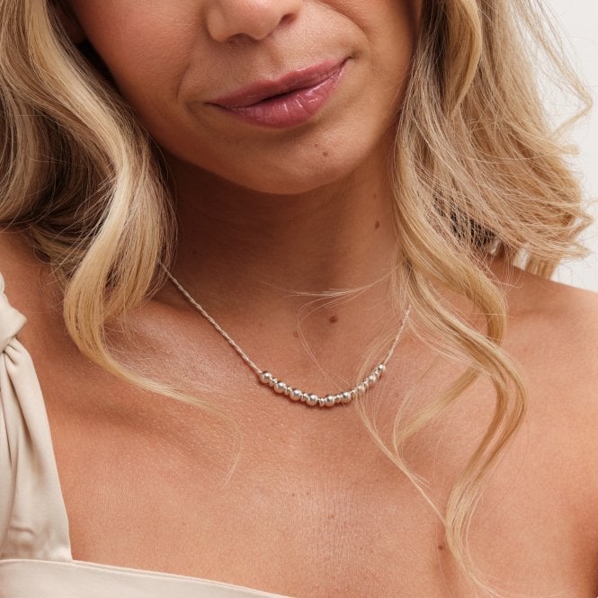 Jon Richard Simply Silver Sterling Silver 925 Rope Textured Ball Necklace