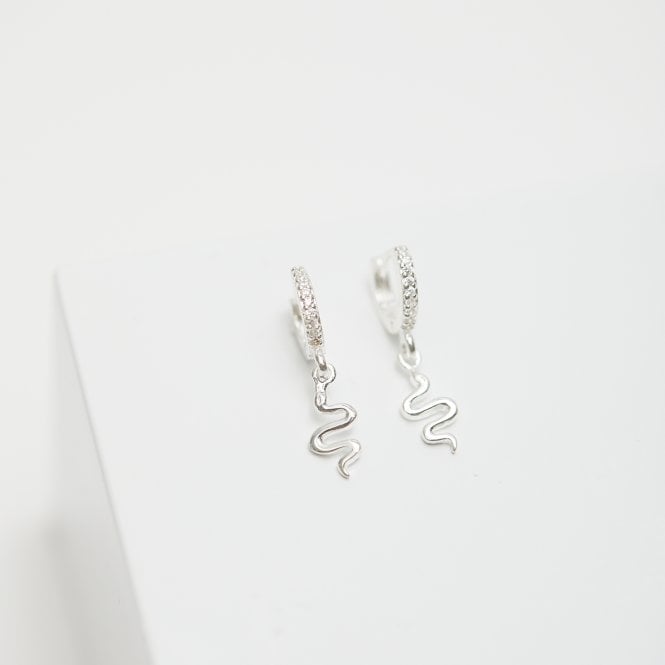 Jon Richard Simply Silver Sterling Silver 925 Serpent Charm Earrings
