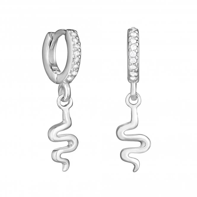 jon richard Simply Silver Sterling Silver 925 Serpent Charm Earrings