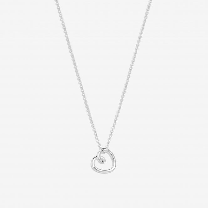 jon richard Simply Silver Sterling Silver 925 Swirl Open Heart Necklace