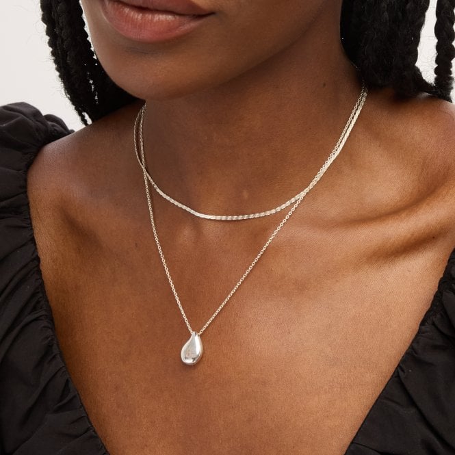 Jon Richard Simply Silver Sterling Silver 925 Textured Chain Necklace