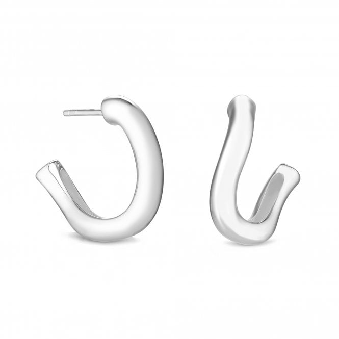 jon richard Simply Silver Sterling Silver 925 Twisted Hoop Earrings