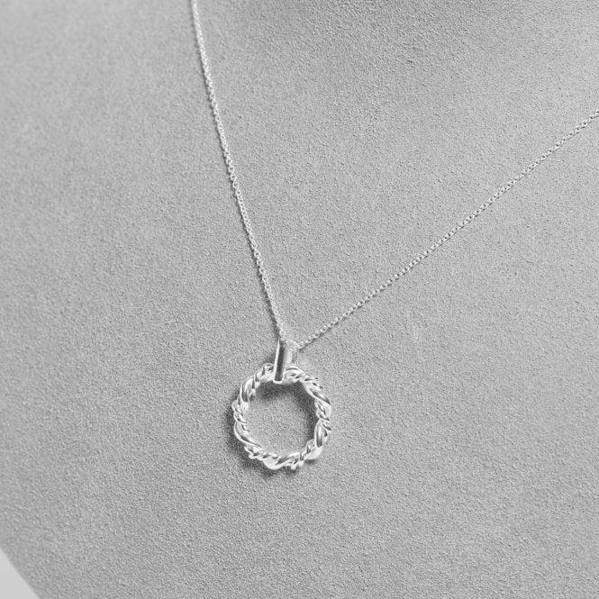 Jon Richard Simply Silver Sterling Silver 925 Twisted Open Wreath Pendant