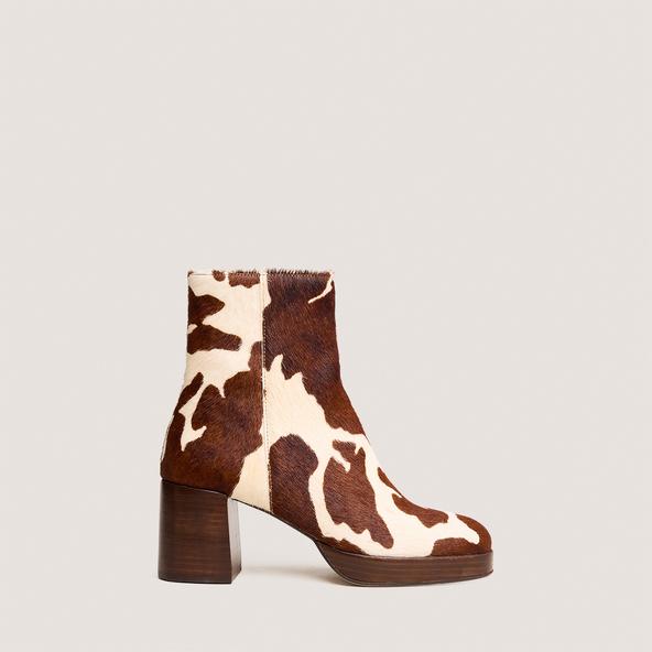 jonak Ankle boots with square toes in brown cowhide VANVES