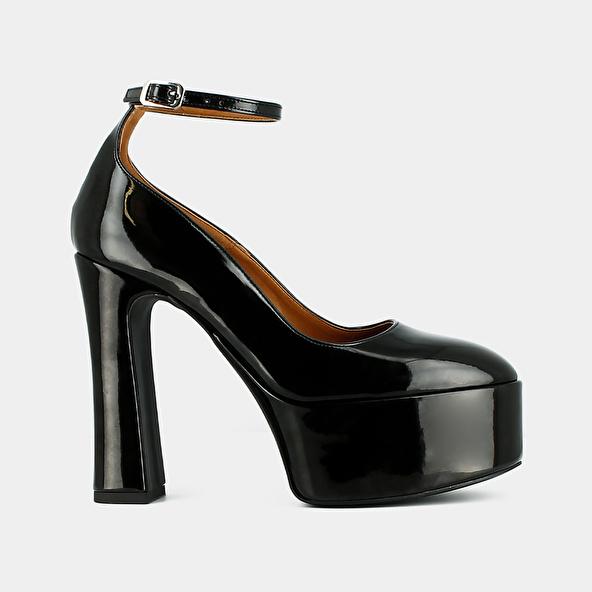 jonak Babies with heels in black vegan material JEANNE