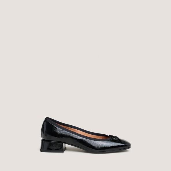 Jonak Ballerinas With Square Toes In Black Pleated Patent DYBIL