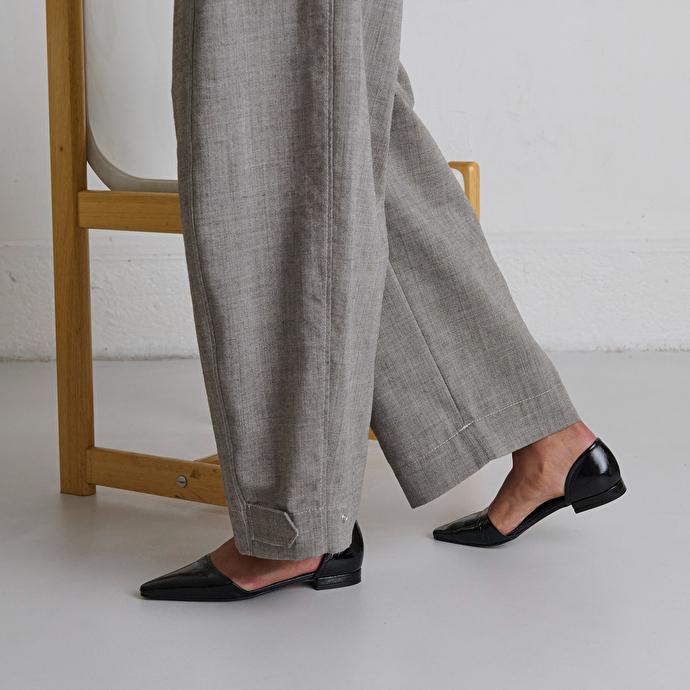 Jonak Ballerines Ouvertes à Bouts Pointus In Black Shiny Leather REVIEW