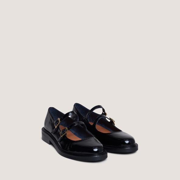 Jonak Ballet Flats With Double Straps In Black Patent Leather DREAMY