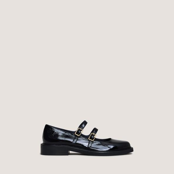 jonak Ballet flats with double straps in black patent leather DREAMY