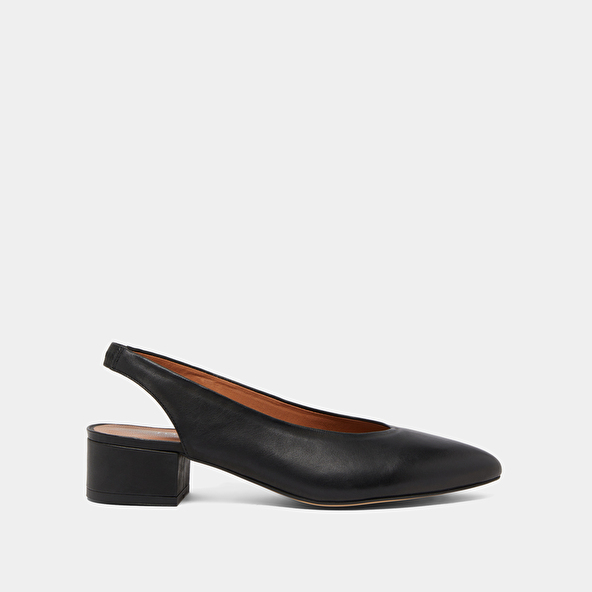 Jonak Ballet Flats With Open Backs In Black Leather VINCE