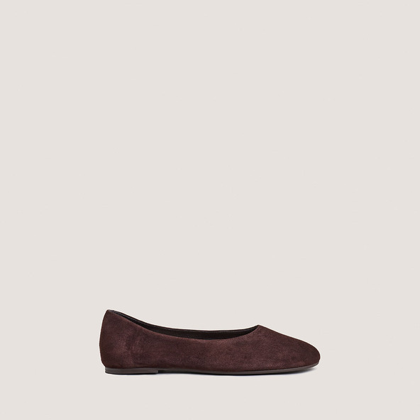 jonak Ballet Flats with Rounded Toe in brown velvet DERLINE